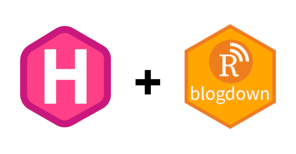 hugo and blogdown logos
